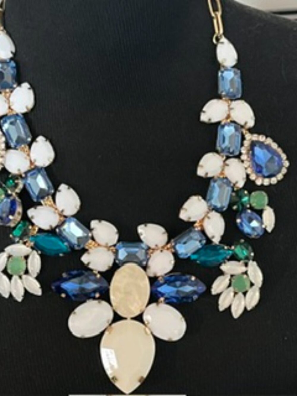 Multi-Gem Statement Bib Necklace
